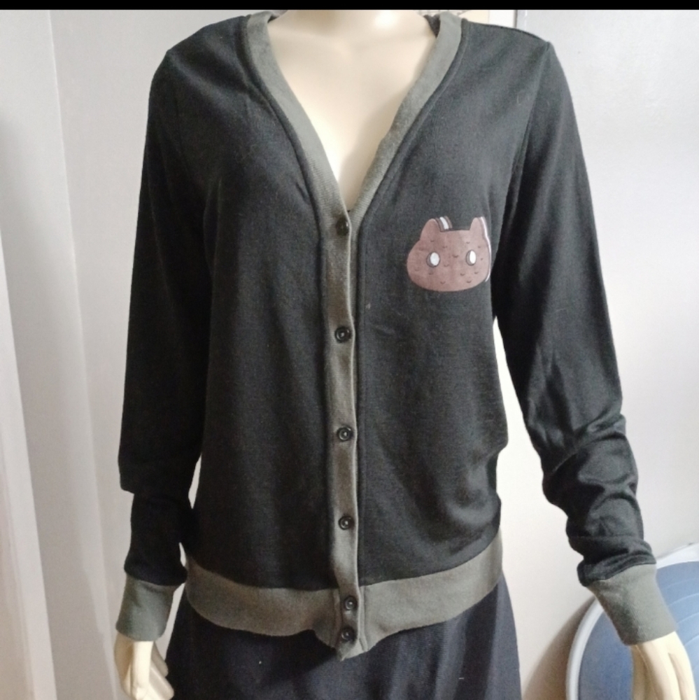 Cookie Cat Cartoon Network Steven Universe cardigan button up V-neck sweater